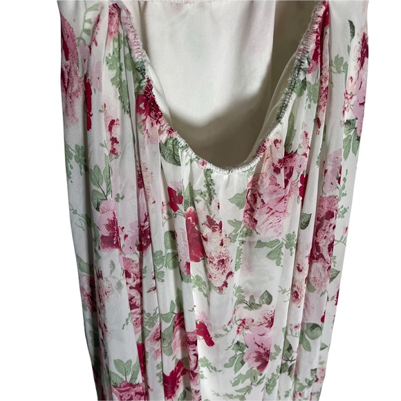 crochet top Hi-lo floral handkerchief dress with back cut out retro y2k - Picture 10 of 11